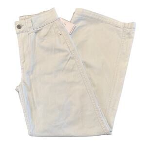 NWT WeWoreWhat Utility Straight Jeans, Super Bleached Denim, Size 25 High Rise